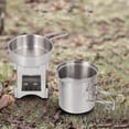 thumbnail image 3 of YLSHRF Stainless Steel Super Ventilation Easy To Store Wood Stove Pot Set, Wide Application Long Service Life Wood Stove Set, For Outdoor Backpacker Picnic Camping, 3 of 8