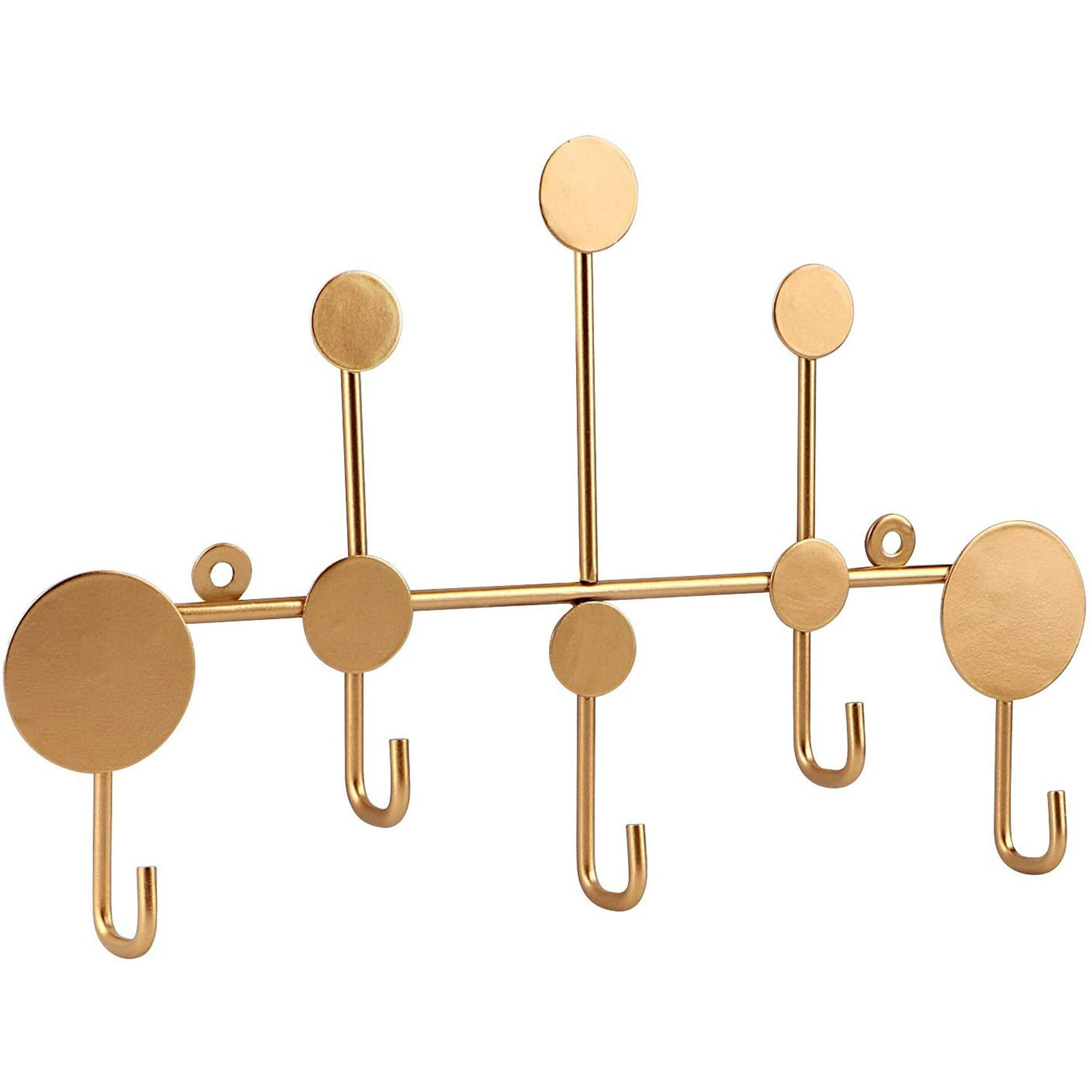 Coat hooks wall mounted metal wall mounted coat hooks 5 hook gold coat hook rack heavy duty coat rack Walmart