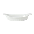 thumbnail image 6 of Gibson Home Gracious Dining Oval Au Gratin Baking Dishes,, 4-Piece Set – 9 oz Oven Safe Banana Split Bowls, Ceramic Small Casserole Dishes with Handles, Microwave & Dishwasher Safe, White, 6 of 11