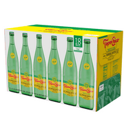 Topo Chico Twist of Lime Sparkling Mineral Water 16.9 fl. oz., 18 Ct - Glass Bottles