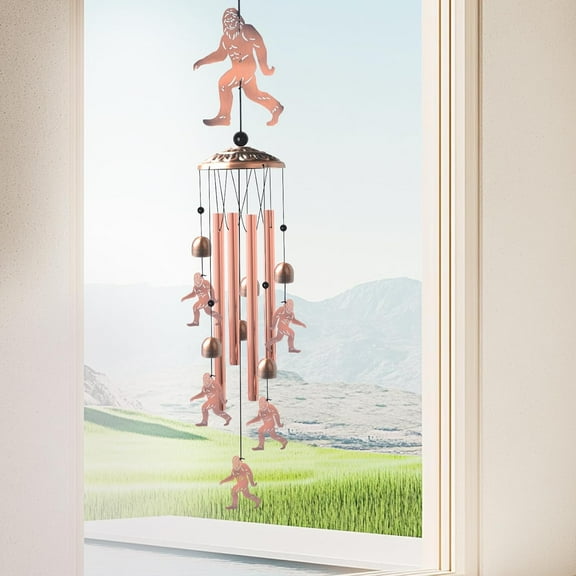 Bigfoot Wind Chimes Outdoor Big Foot Sasquatch Gifts for Men/Women/Dad/Grandpa Birthday Gift Memorial Gift Metal WindChimes for Outside/Indoors, Home, Lawn, Porch, Patio, Garden Decor, Yard Decoratio