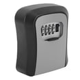 thumbnail image 4 of Caja de seguridad portátil de aleación con combinación de 4 dígitos para llaves, para uso en exteriores, garajes, color gris., 4 of 14