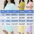 thumbnail image 3 of Sakmal Nightgowns for Women Soft 100% Cotton Comfy Nightshirt Short Sleeve Yellow Plain Nightgowns, 3 of 6