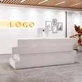 thumbnail image 1 of Information Office Reception Desks Store Supermarket Hotel Nails Standing Reception Desk Mesa Escritorio Home Bar Furniture My Lux Decor Round, 1 of 10