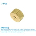 thumbnail image 3 of Tuercas de pulgar estriadas Uxcell, paquete de 3 M3 x D11mm x H6mm, tuerca de latón con cabeza plana para agujero ciego para piezas de impresora 3D, 3 of 5