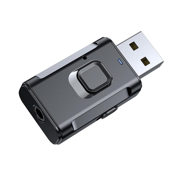 Receptor de transmisor inalámbrico 2 en 1 Adaptador AUX de audio 5.0 compatible con Bluetooth