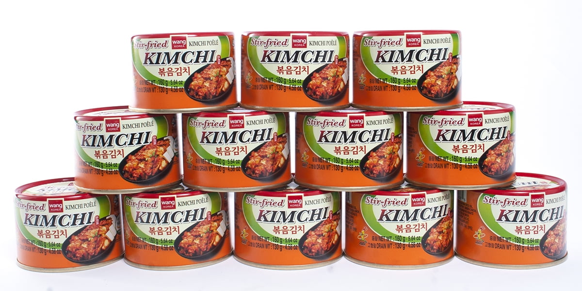 Korean Stir Fried Kimchi, Authentic Canned Napa Cabbage Original Tasteful StirFry Kim Chi