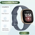 thumbnail image 2 of MYKOMI 3 Pack Compatible for Fitbit Versa 4 / Fitbit Versa 3 / Fitbit Sense 2 / Sense Watch Bands, Soft Silicone Replacement Strap for Versa 4 / Versa 3 Watch Band Women Men, 2 of 6