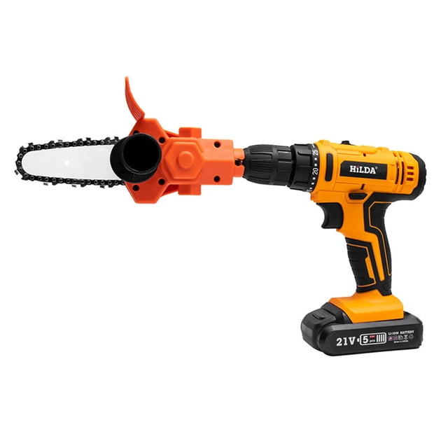 Adaptador De Motosierra Juego de accesorios para motosierras portátiles de taladro eléctrico de 6 pulgadas para podar (naranja) Likrtyny Para estrenar