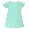thumbnail image 4 of MEZZALL Kids Fashion Solid Color Dresses Round Neck Short Sleeve Casual Comfortable Pocket Dress Relaxed Fit Toddler Wear, 4 of 4