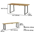 thumbnail image 3 of Outsunny Picnic Table and Bench Set for 6 Persons with 2" Umbrella Hole, 3 of 10