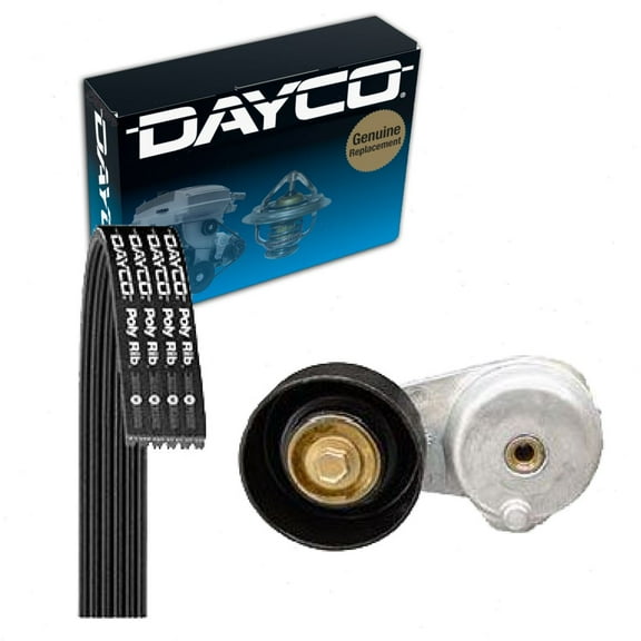 Dayco Main Drive Serpentine Belt Drive Component Kit compatible with Ford Escape 3.0L V6 2001-2004