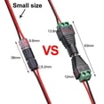 thumbnail image 5 of Conector de cable enchufable de 2 pines, 10 Uds., terminales de crimpado de cable eléctrico de empalme rápido para cables, conectores de coche led 22-20awg, 5 of 5