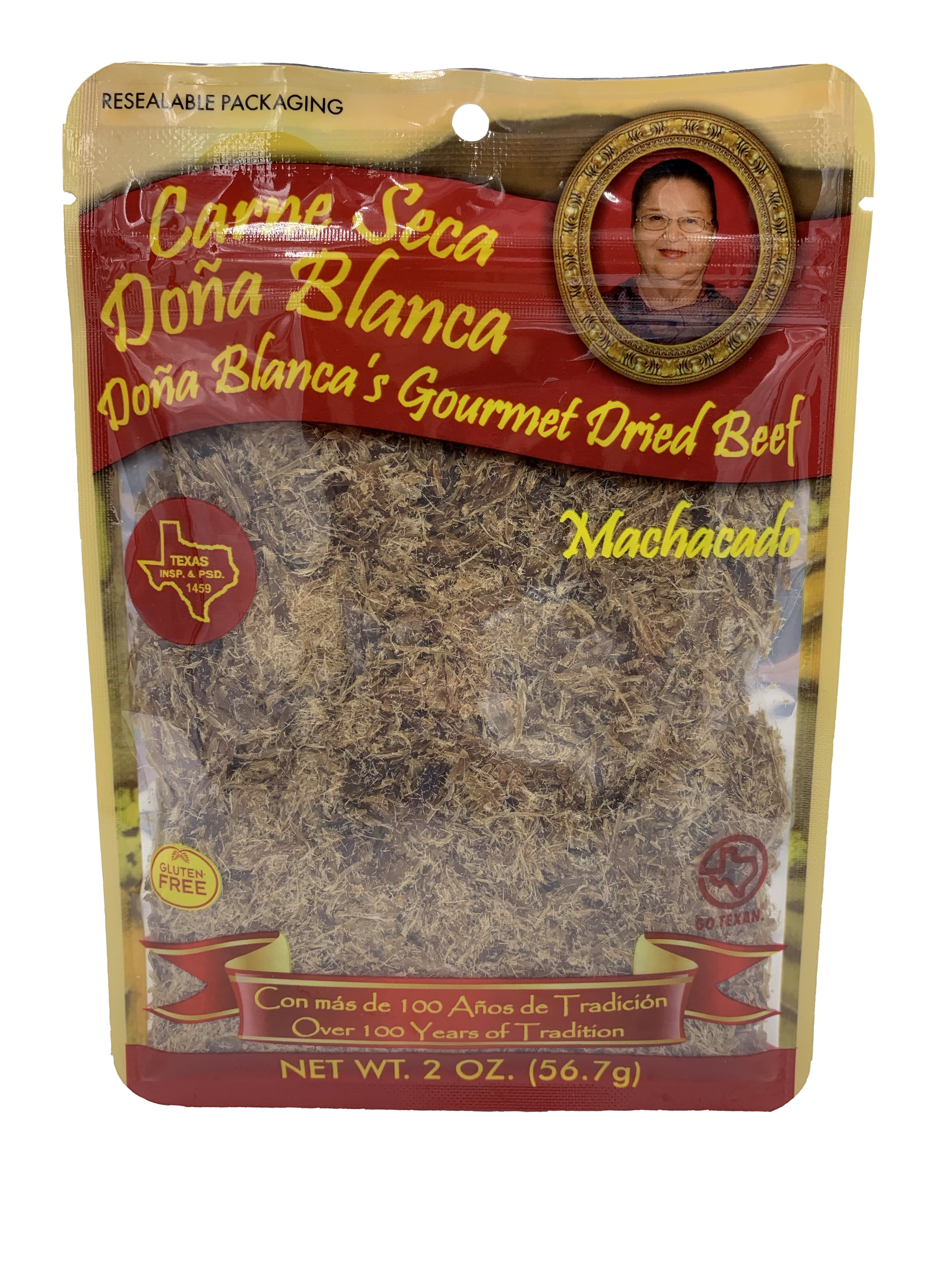 Carne Seca Dona Blanca 2 oz. - Carne Seca - Machacado - Shredded Beef Jerky - Beef Jerky chew