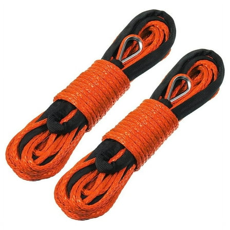 Synthetic Winch Rope Winch Line Cable Rope 1/4 Inch X 50 Feet UV for UTV ATV Winch Truck C4239
