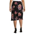 thumbnail image 3 of Terra & Sky Women's Plus Size Floral Slip Skirt, 3 of 6