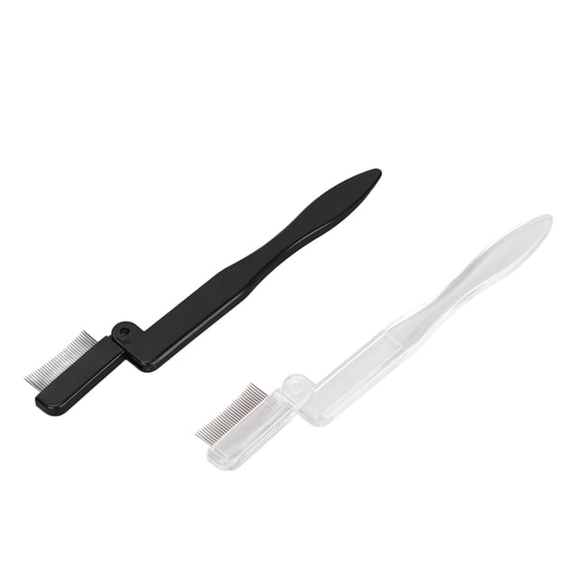Eyebrow Grooming Comb, Stainless Steel Teeth Comfortable Handle Eyelash Comb For Women For Makeup