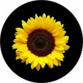 thumbnail image 1 of Tire Cover Central Sunflower Black Vinyl (Select Size/Camera in Menu)245/75R16, 1 of 4
