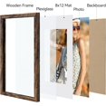 thumbnail image 2 of Vittanly 11x17 Picture Frame, Engineered Wood with Shatter Resistant Plexiglass, Display Pictures 8x12 with Mat or 11x17 without Mat, Photo Frame for Wall Mounting, Rustic Brown, 1 Pack, 2 of 6