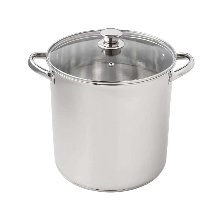 Mainstays 12-Quart Stainless Steel Stock Pot with Glass Lid photo 1