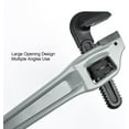 thumbnail image 3 of Adjustable Offset Pipe Wrench Heavy Duty Plumbing Wrench with Cr Mo Floating Hook Jaw and Beam Handle for Tightening Loosening Pipes Tees Ball, 3 of 9