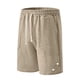 thumbnail image 4 of Hombres Carga Pantalones Cortos con Bolsillos, Color Sólido Casual Gran Bolsillo Botón Cordón Elástico-Cintura Mitad de Carga, 4 of 7