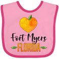 thumbnail image 3 of Inktastic Fort Myers Florida Orange in Heart Boys or Girls Baby Bib, 3 of 4