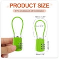 thumbnail image 2 of Uxcell Luggage Travel Lock, Digit Cable Combination Lock Width Body with Cable for Suitcase Green 13.5cm, 2 of 7