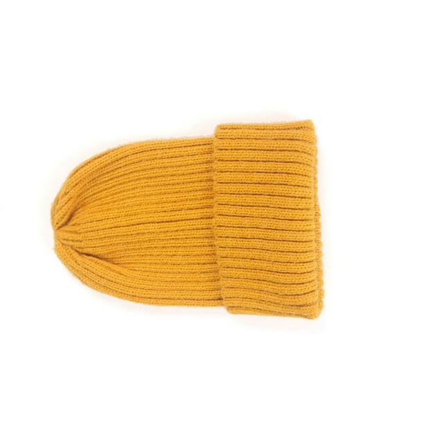 sweethay Gorros de punto de invierno, gorro de fibra acrílica para mantener el calor, gorro cómodo, gorro de vestir, accesorio deportivo informal Sombreros Amarillo sweethay AP013439-02