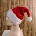 thumbnail image 2 of Joernso Unisex Christmas Santa Hat Extra Large And Thick New Year Party Beanie Contrast Color Elastic Thick Plush Decor Santa Cosplay Adult Holiday Headgear, 2 of 7