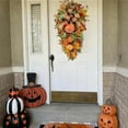 thumbnail image 4 of Fall Swag Artificial Front Door Wreath Hanging Pumpkin Maple Leaves Garland for Home Indoor Outdoor Window Wall Wedding Party Decoration, 4 of 8