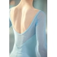 thumbnail image 6 of Womens Bodysuits 3/4 Sleeve Low Back Dance Exercise T-Shirt Leotards Jumpsuit, 6 of 6