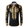 thumbnail image 4 of xfsWaSs Men's Western Cowboy Shirt Printed Long Sleeve Shirts For Festivals And Western Cowboys Outfit Classic Fit Shirts Comfortable Everyday Wear, 4 of 4