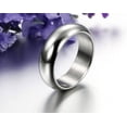 thumbnail image 5 of KATGI Fashion Ti Titanium Steel Simple Smooth Arc Glossy Comfort Fit Brand Ring (Unisex), 5 of 5