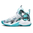 thumbnail image 1 of Zapatos De Baloncesto Para Niños Zapatillas De Deporte Transpirables Zapatos Deportivos Para Niños Y Niñas Yj8768-BlancoVerde-31 brillar Electrónica, 1 of 5