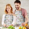 thumbnail image 5 of Gray Highland Cow Bathtub Sunflower Pattern Apron-Garden Aprons for Women with Pockets-Cotton Linen Waterproof Kitchen Cooking Gardening Aprons Adjustable for Kitchen,Cooking,BBQ and Salon 33x27 Inch, 5 of 7