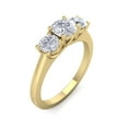 thumbnail image 2 of SuperJeweler 1 Carat Moissanite Three Stone Ring in 14 Karat Yellow Gold for Women, 2 of 6