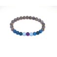 thumbnail image 2 of Natural Labradorite, Apatite, Aquamarine With Amethyst 8mm Round Shape Smooth Cut Beads Stretchable Bracelet for Men & Women., 2 of 2