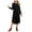 Black, variant on gakvbuo Fall Dresses For Women 2023 Plus Size Mini Dress Long Sleeve Women Round Neck Leisure Solid Color Pocket Long Sleeve Dress