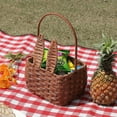 thumbnail image 3 of SOPOTUTU Woven Picnic Basket with Iron Frame, Includes Fruit Storage and Chocolate Holder, and Stylish, 1 Piece, 3 of 8