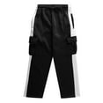 thumbnail image 3 of Cethrio Boys Cargo Sweatpants, Casual Drawstring Relaxed Fit Open Bottom Athletic Pants Black Size 14, 3 of 3