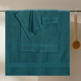 thumbnail image 3 of GLAMBURG Ultra Soft 8-Piece Towel Set - 100% Pure Ringspun Cotton, Contains 2 Oversized Bath Towels 27x54, 2 Hand Towels 16x28, 4 Wash Cloths 13x13 - Ideal for Everyday use, Hotel & Spa - Teal, 3 of 7
