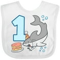 thumbnail image 3 of Inktastic 1st Birthday Shark with Cake Boys or Girls Baby Bib, 3 of 4