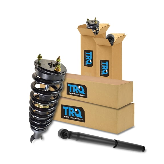 TRQ Complete Shock Strut Spring Assembly Kit Front Rear for 06-08 Ram 1500 4WD SBA60403