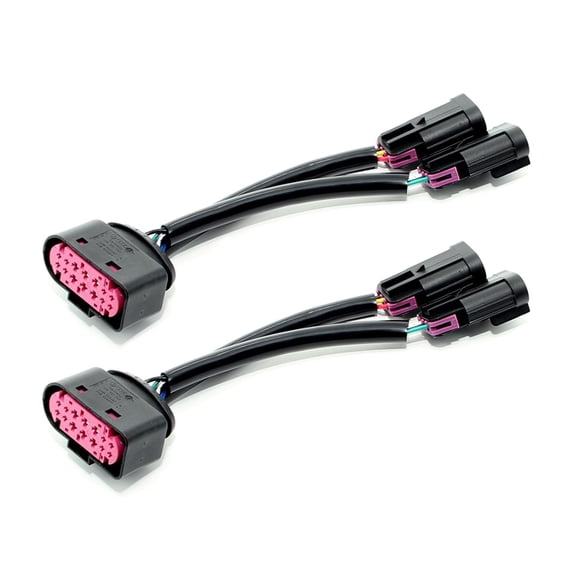 w 2Pcs Replacement for Dodge Ram 2009-2018 ,Conversion Harnesses Quad Housing to Projector Headlight, Quad to Projector Headlight Wiring Harness