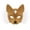 A001- Brown, variant on Venetian Fox Mask, Brown Fox Mask 8 Inch Faux Fox Mask Fox Mask for Masquerade Party Halloween Accessory, 1 Pack