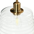 thumbnail image 3 of Creative Co-Op Robert Stevenson Lighting Rhodes - Metal and Clear Ribbed Glass Ceiling Light, Brushed Brass, 3 of 7