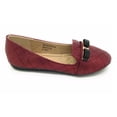 thumbnail image 3 of Victoria K Techno Shine Quilted Texture Black Bow Ballerina Flats (Women), 3 of 4