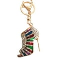 thumbnail image 1 of DPTALR Porte-Clés à Talons Hauts en Cristal Pendentif de Sac Multicolore, 1 of 1