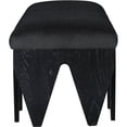 thumbnail image 6 of Meridian Furniture Altair Black Velour Fur Fabric Bench, 6 of 8